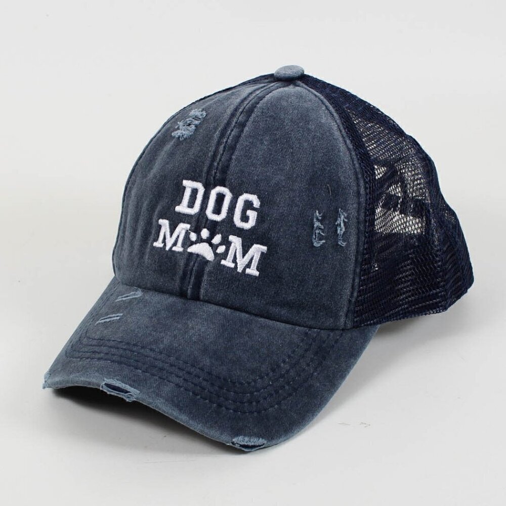Women's Baseball Cap - Dog Mom - Distressed - New